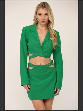 NWT Fate by LFD Kelly Green Mini Skirt